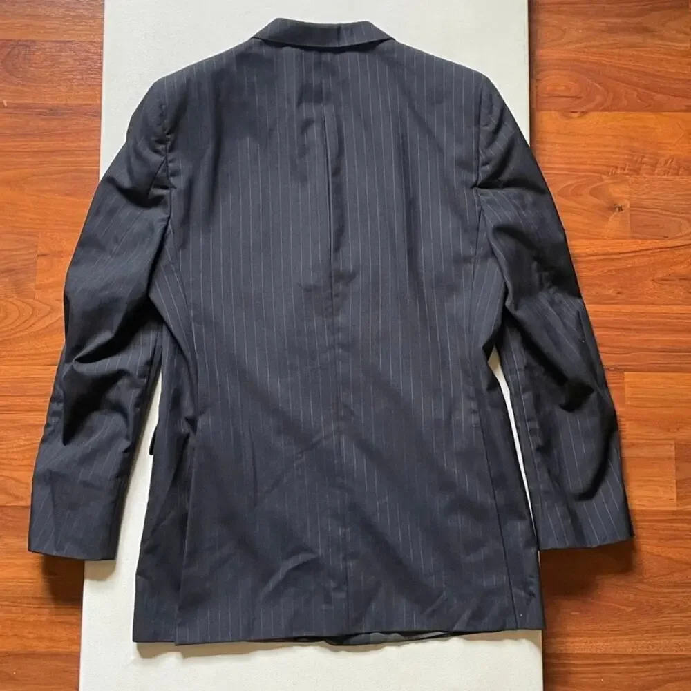Givenchy Gentleman Vintage Navy Pinstripe Blazer • Size 44 US / 52 EU / XL 🗣